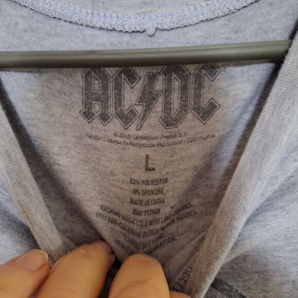 AC/DC Women's Body Suit Shirt High Voltage Rock & Roll Heavy Metal Casual L - Picture 3 of 8